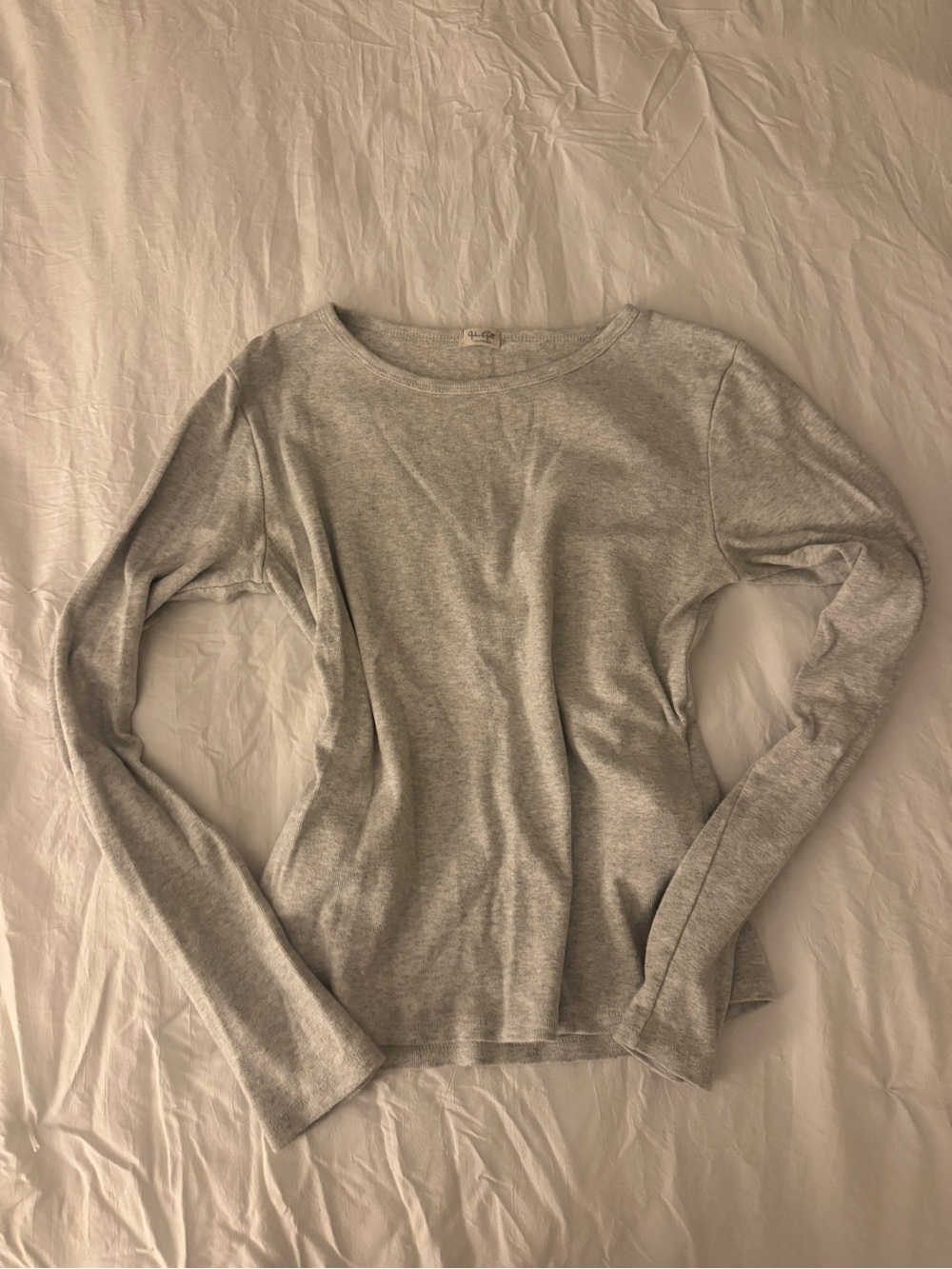Brandy Melville Light Gray Long Sleeve Women's Top